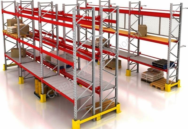 Монтаж паллетных фронтальных стеллажей