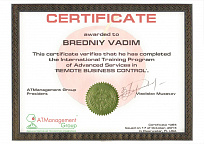 Сертификат ATManagement Group President